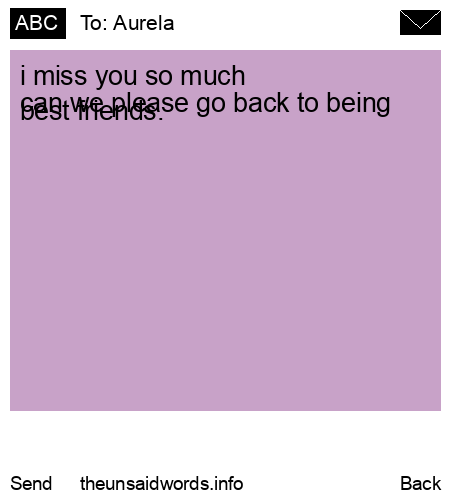 unsent message to Aurela