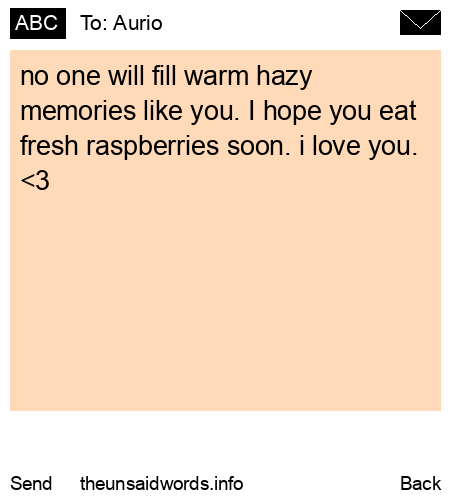 unsent message to Aurio