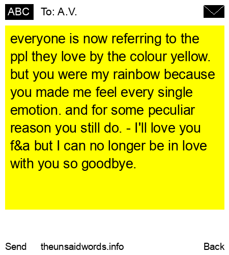 unsent message to A.V.