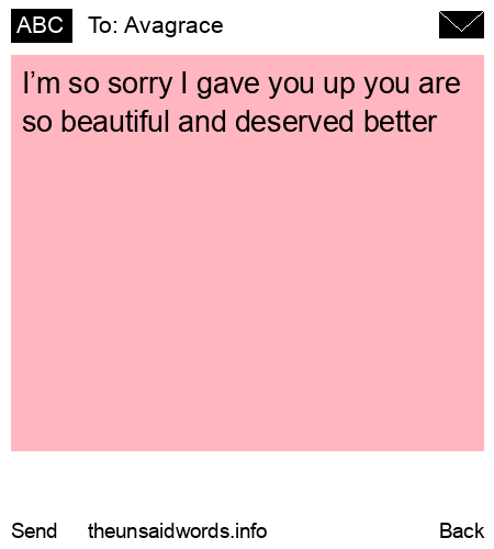 unsent message to Avagrace