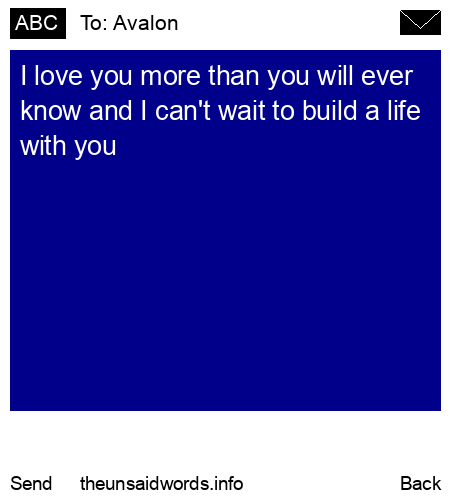 unsent message to Avalon