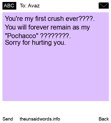 unsent message to Avaz