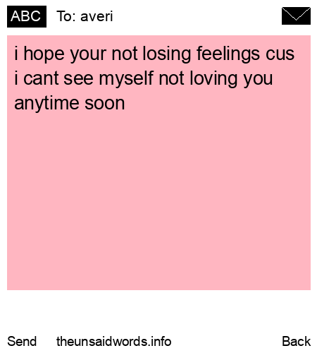 unsent message to averi