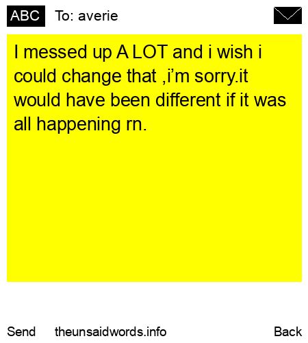 unsent message to averie