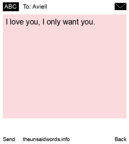 unsent message to Aviell