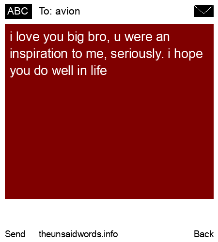 unsent message to avion
