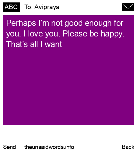 unsent message to Avipraya 