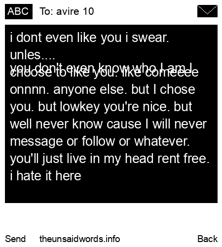 unsent message to avire 10
