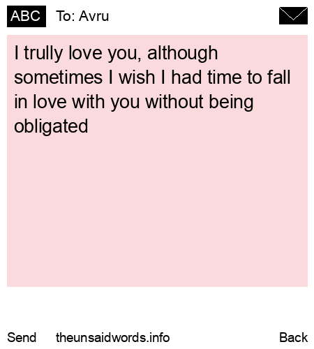 unsent message to Avru