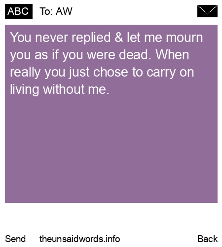 unsent message to AW