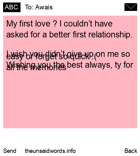 unsent message to Awais
