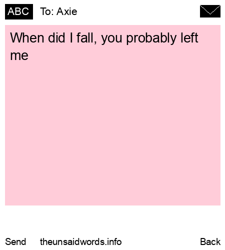 unsent message to Axie