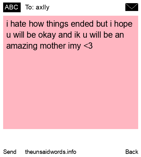 unsent message to axlly