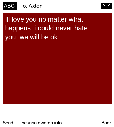 unsent message to Axton