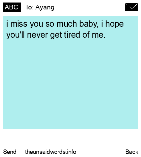 unsent message to Ayang