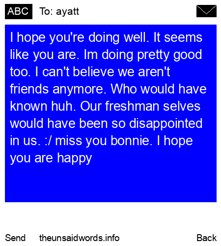 unsent message to ayatt