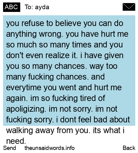 unsent message to ayda