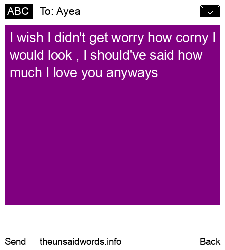 unsent message to Ayea