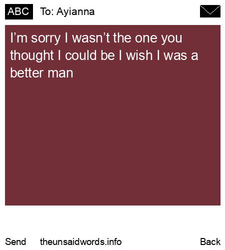 unsent message to Ayianna 