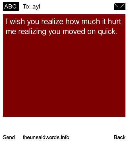 unsent message to ayl