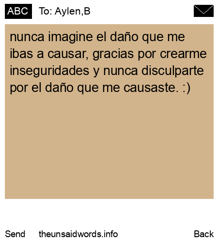 unsent message to Aylen,B