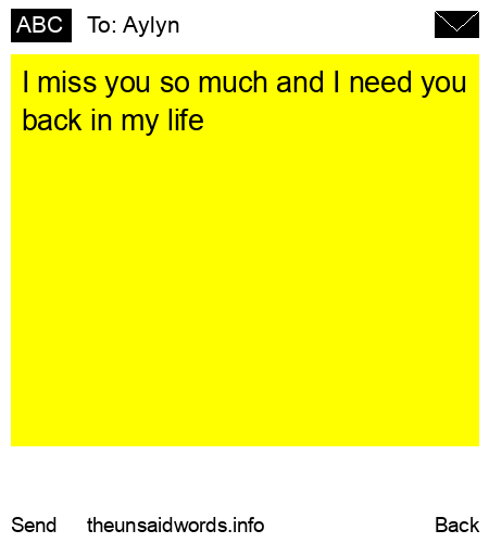 unsent message to Aylyn