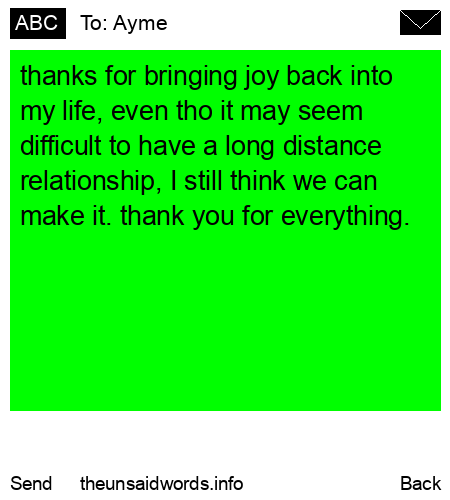 unsent message to Ayme