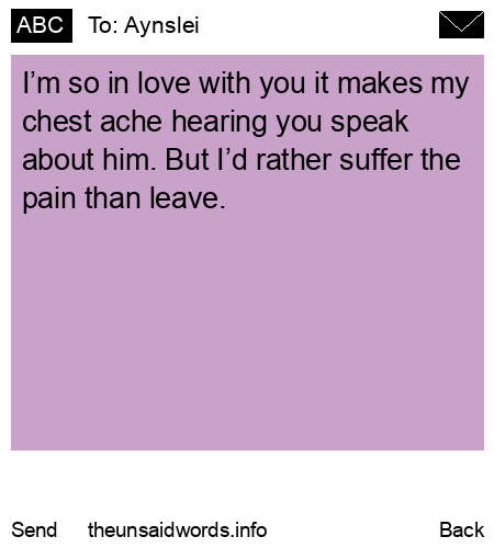 unsent message to Aynslei