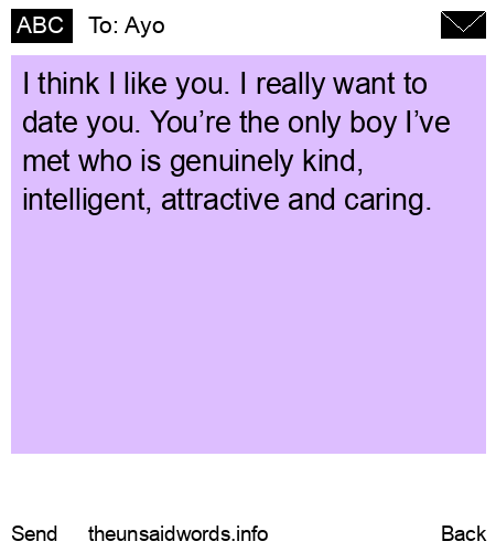 unsent message to Ayo