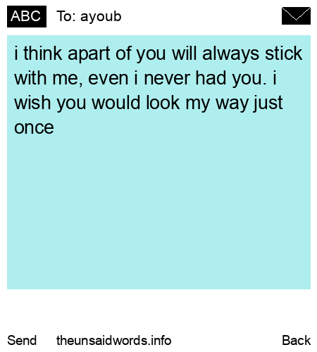 unsent message to ayoub