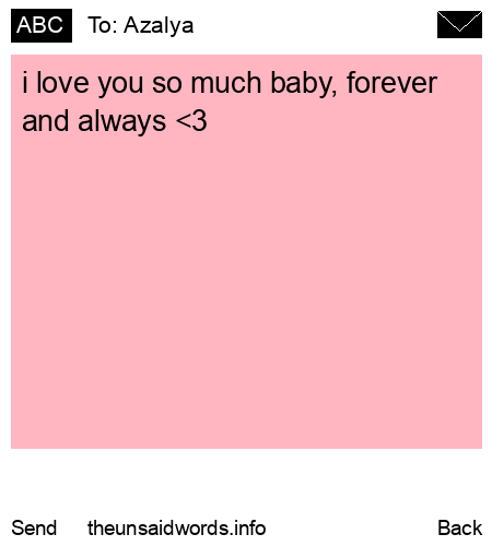 unsent message to Azalya