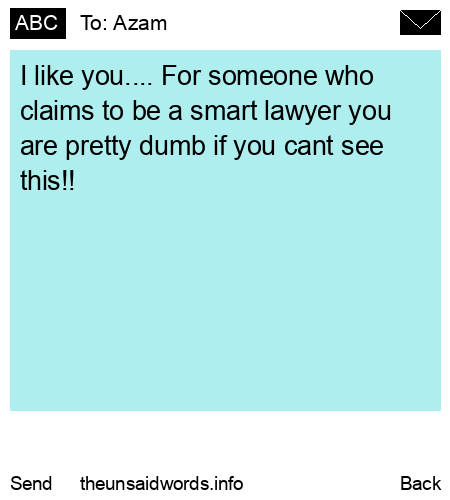 unsent message to Azam