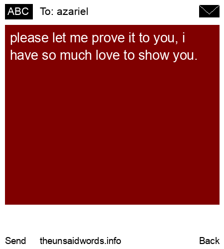 unsent message to azariel