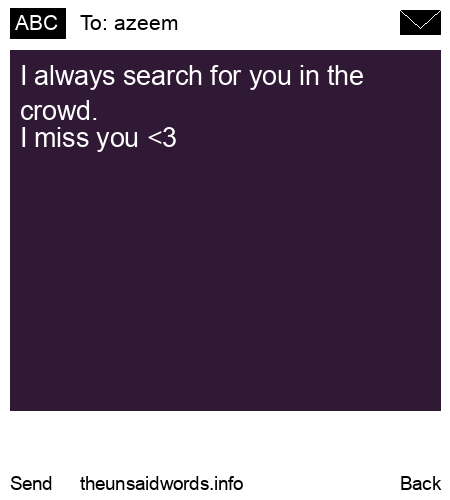 unsent message to azeem