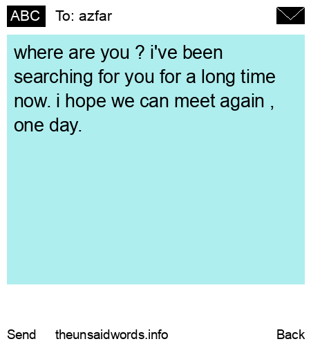 unsent message to azfar