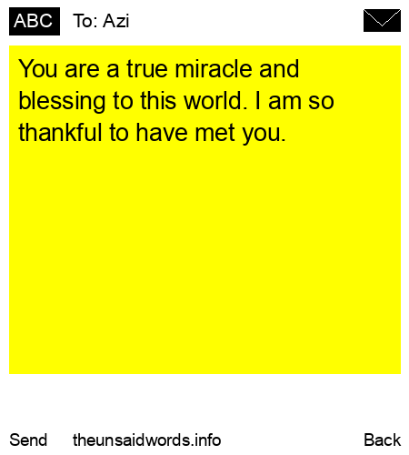 unsent message to Azi