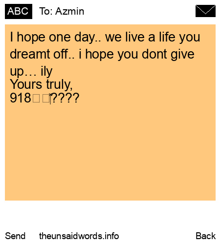 unsent message to Azmin