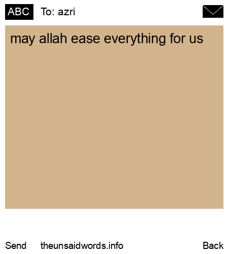 unsent message to azri