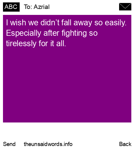 unsent message to Azrial