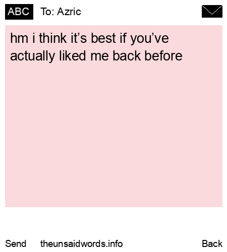 unsent message to Azric