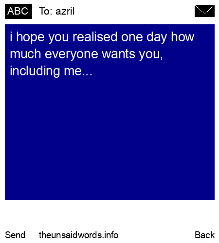 unsent message to azril