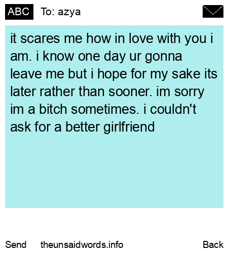 unsent message to azya