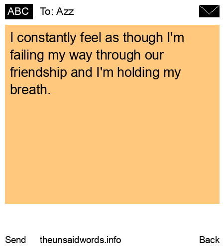 unsent message to Azz