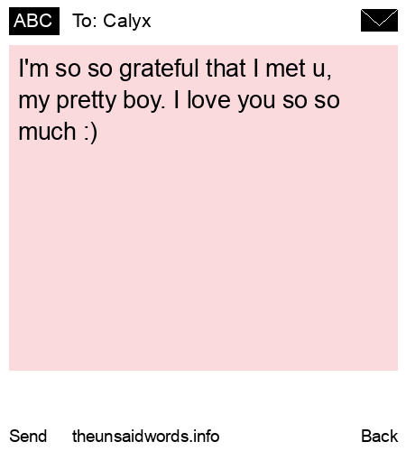 unsent message to Calyx 