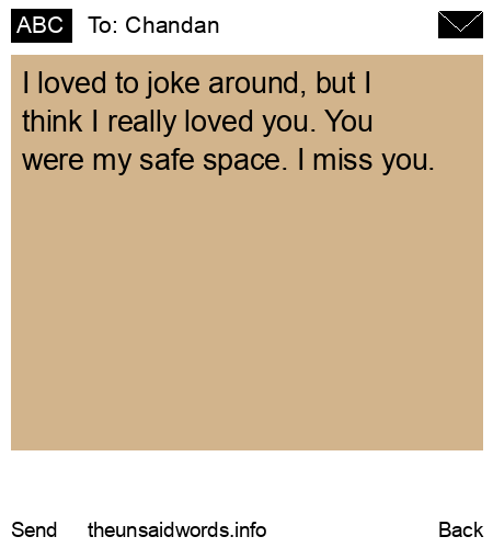 unsent message to Chandan