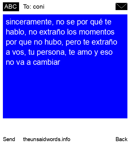 unsent message to coni