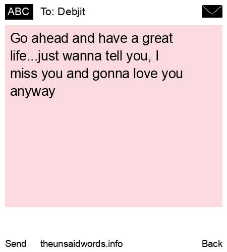 unsent message to Debjit