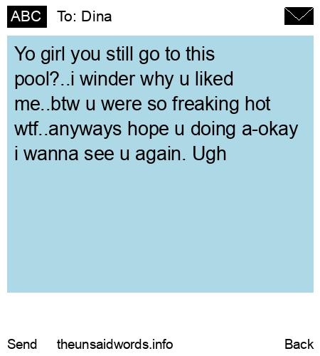 unsent message to Dina
