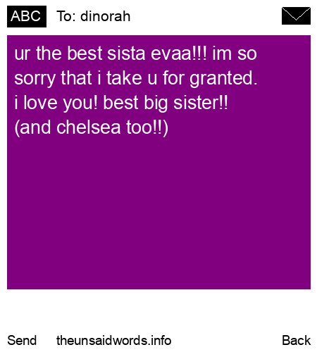 unsent message to dinorah