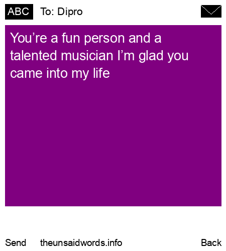 unsent message to Dipro